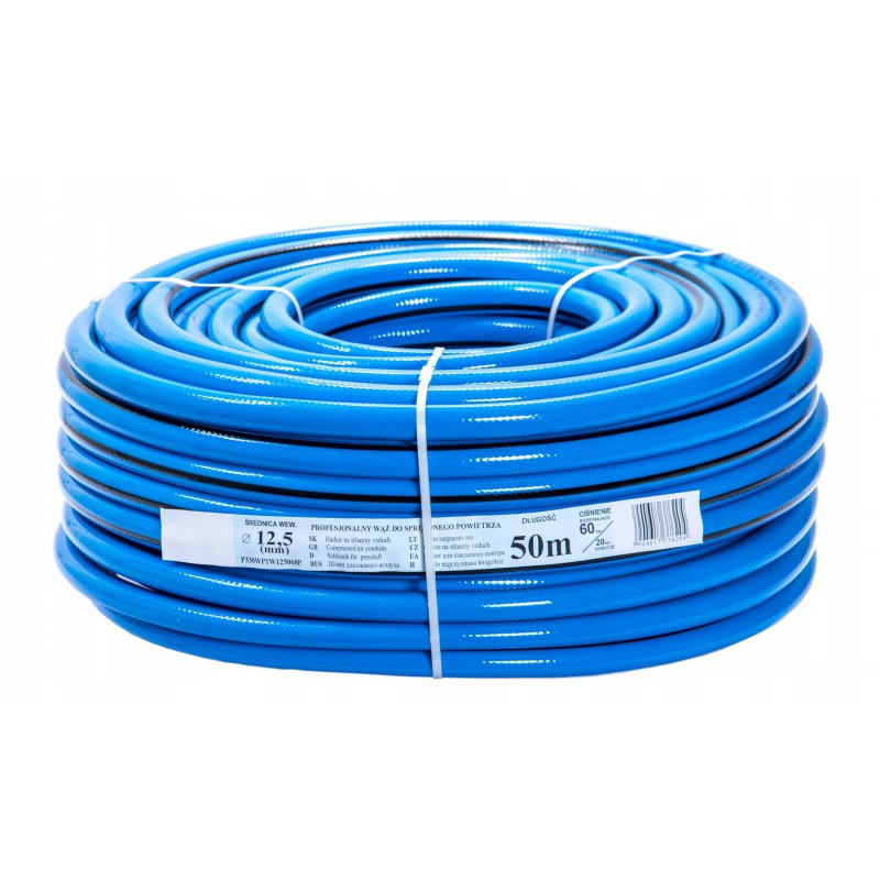 Wąż techniczny niebieski 4-warstwowy PCV - 12,5MM