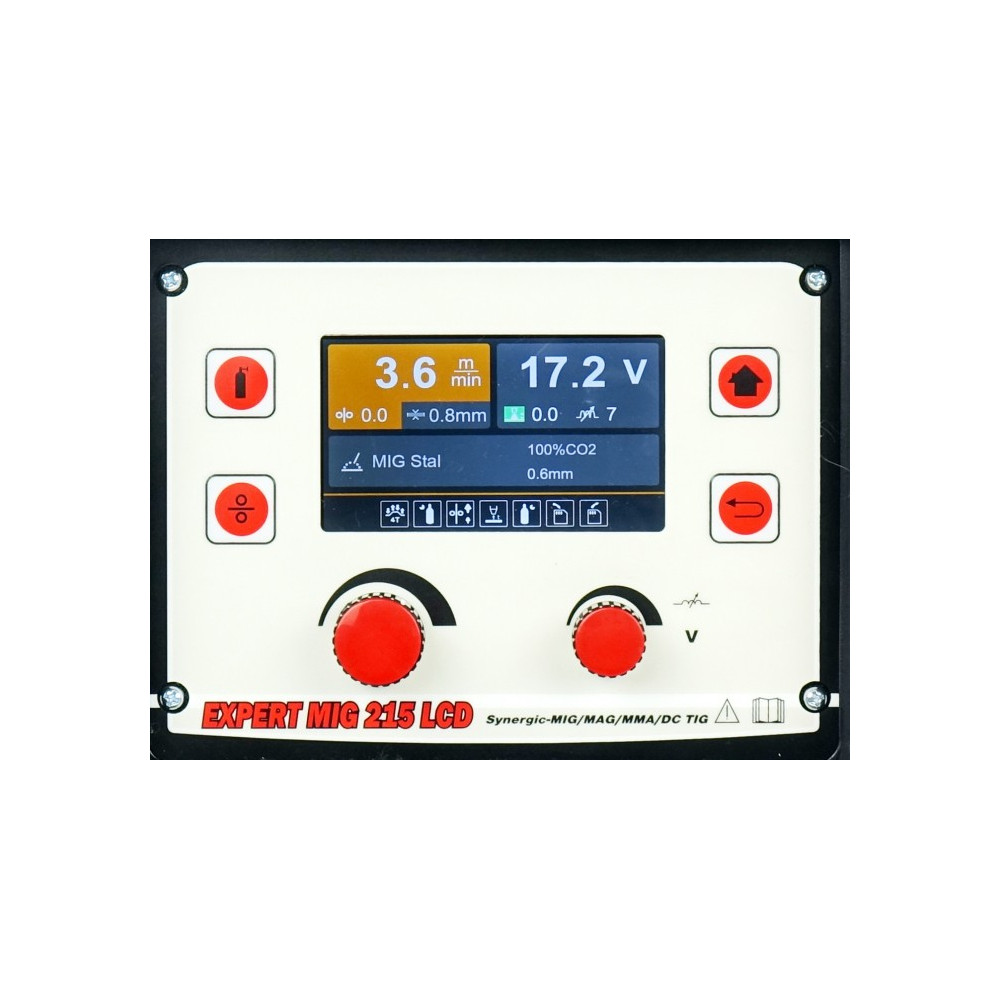 Półautomat spawalniczy EXPERT MIG 215 LCD MIG/MMA/TIG SYNERGIC ALU