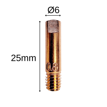 Końcówka prądowa MB15 M6×25 - 0.8 mm BINZEL