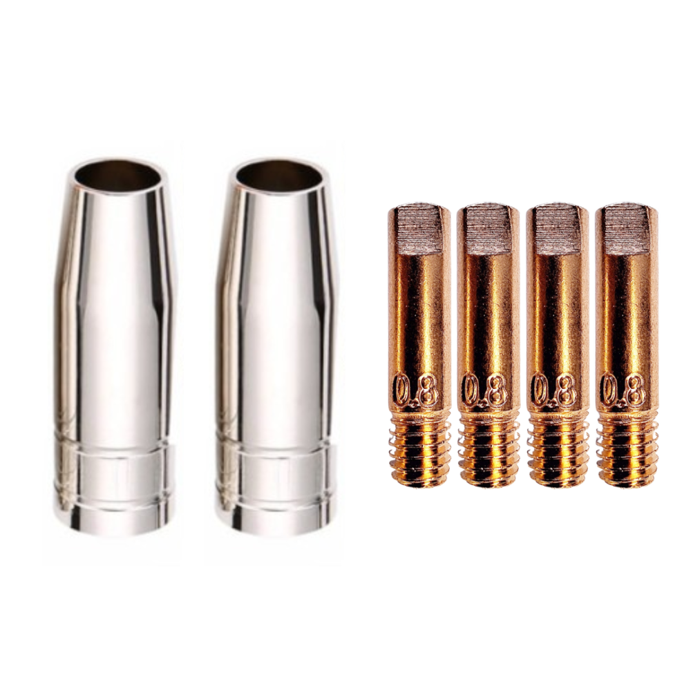 Zestaw MIG MB15 2xDysza Gazowa 12 mm + 4x Końcówka Prądowa 0,8