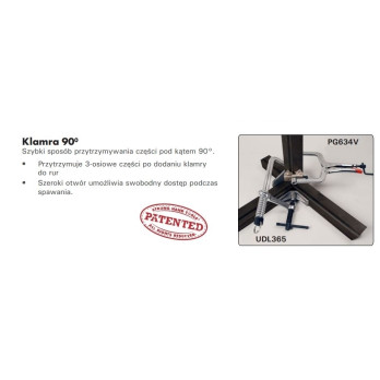 Zestaw ścisków 90 stopni 3-osiowy