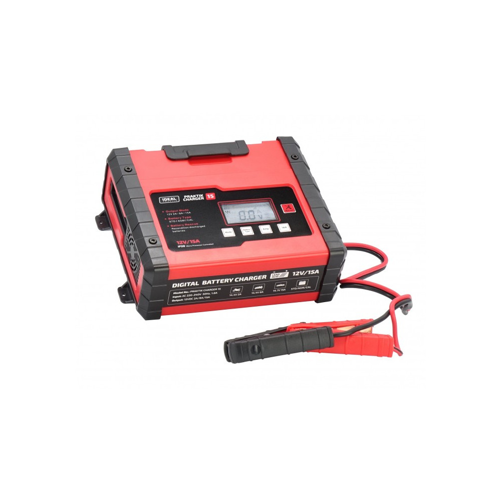 Prostownik PRAKTIK CHARGER 15 LCD 12V