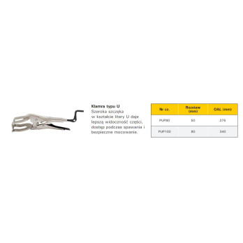 Ścisk klamrowy typu U 275x50 mm