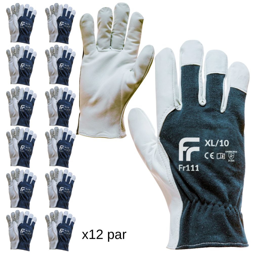 Rękawice skórzane monterskie