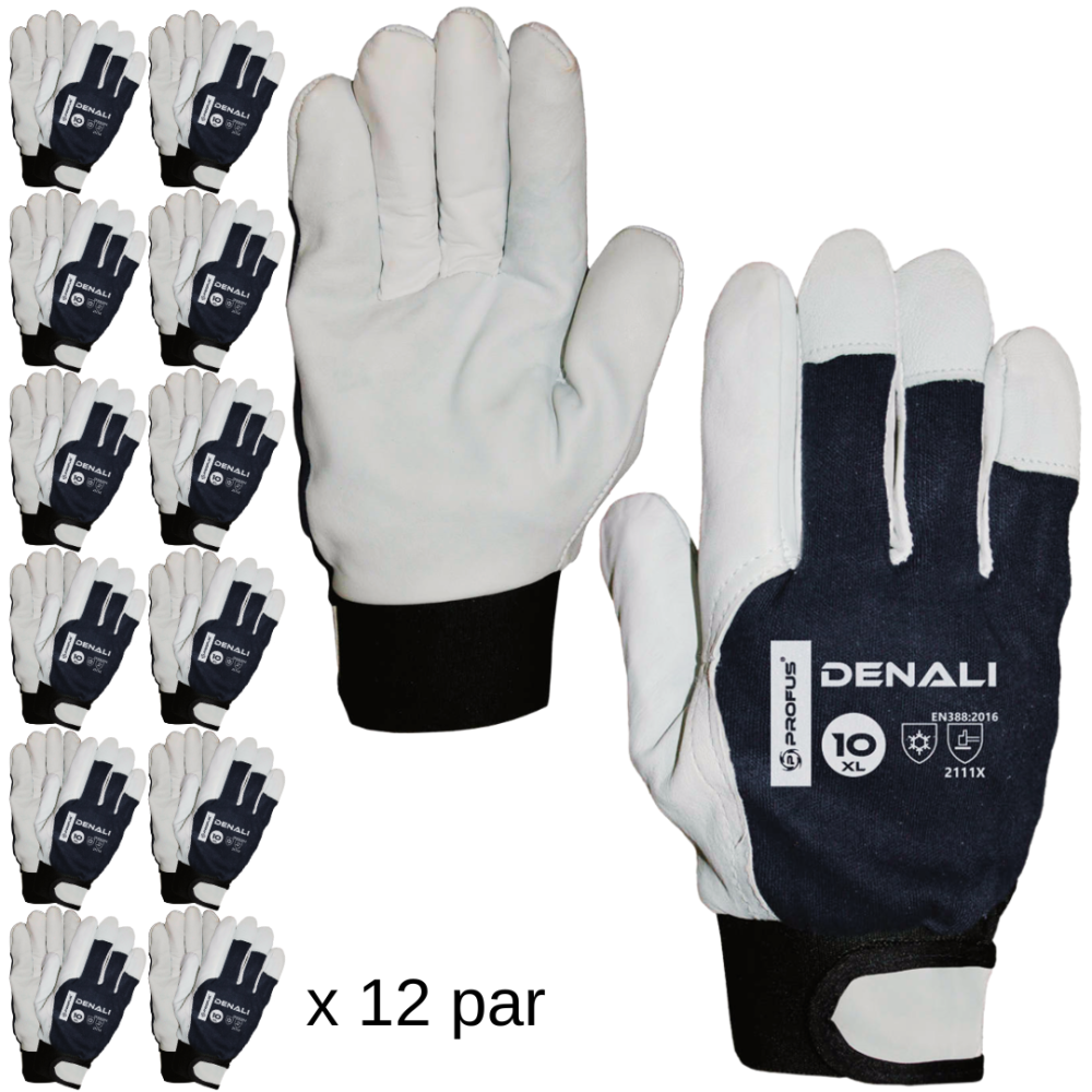 Rękawice skórzane monterskie