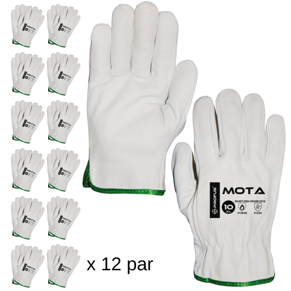 Rękawice skórzane monterskie LICO MOTA 12 par