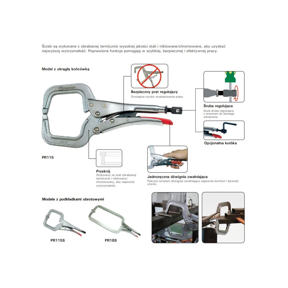 Ścisk kleszczowy C-CLAMP 450x254x114 mm