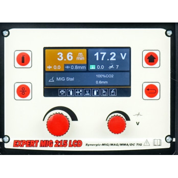 Spawarka EXPERT MIG 215 LCD MIG/MMA/TIG SYNERGIC ALU Ideal