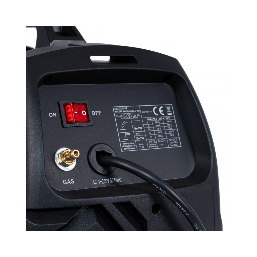 Spawarka MIG 208 ALU SYNERGIA 4x4 230V 200/60% Magnum
