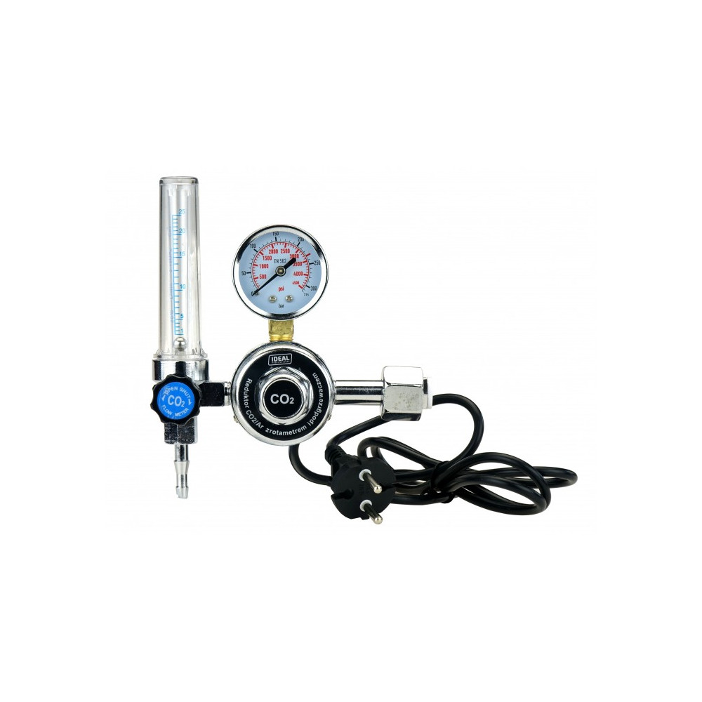 Reduktor CO2/Ar z rotametrem i podgrzewaczem 230V