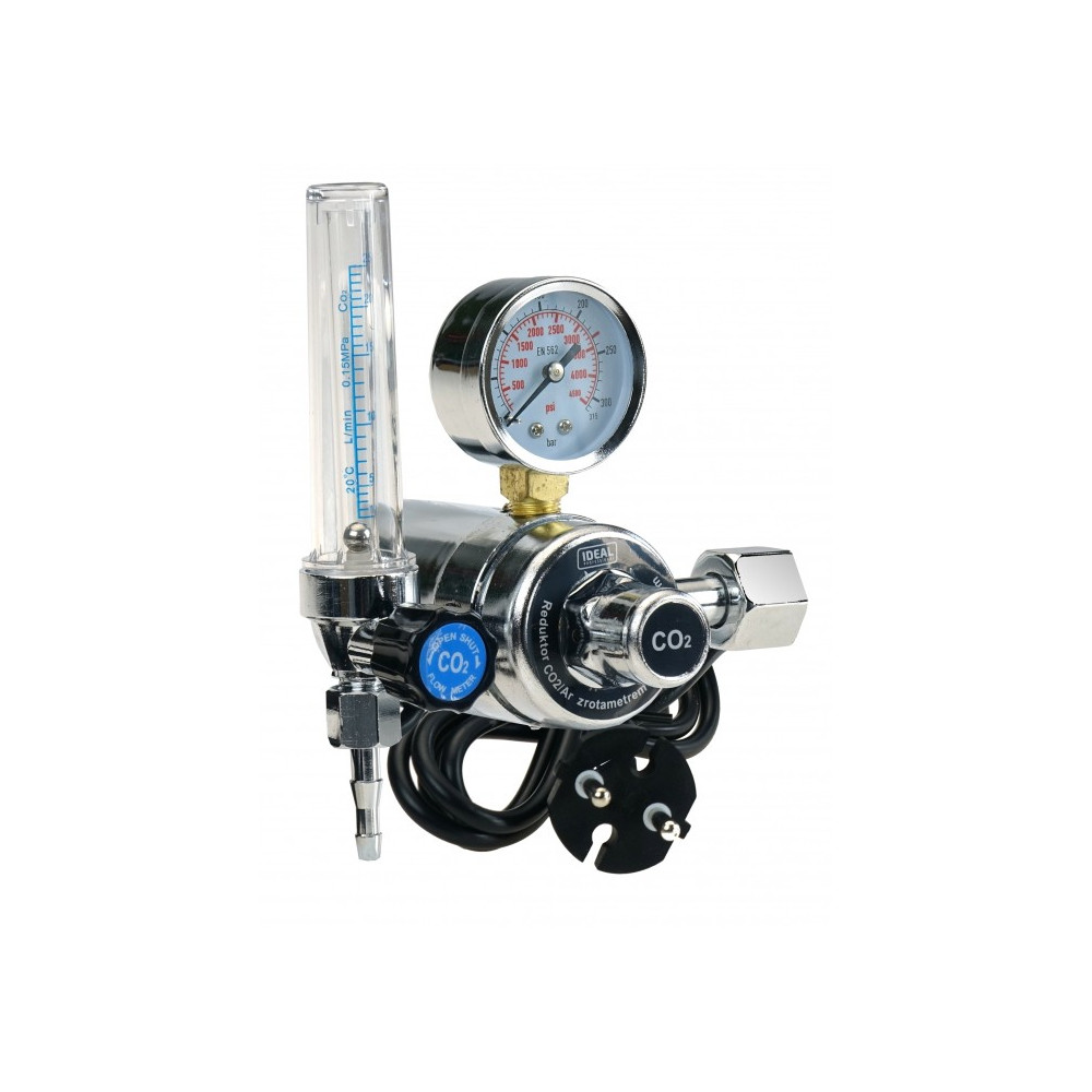 Reduktor CO2/Ar z rotametrem i podgrzewaczem 230V