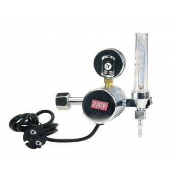 Reduktor CO2/Ar z rotametrem i podgrzewaczem 230V