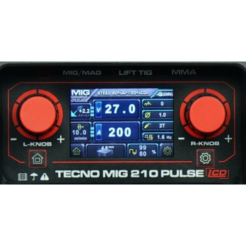 TECNO MIG 210 PULSE LCD MIG/TIG/MMA SYNERGIC ALU