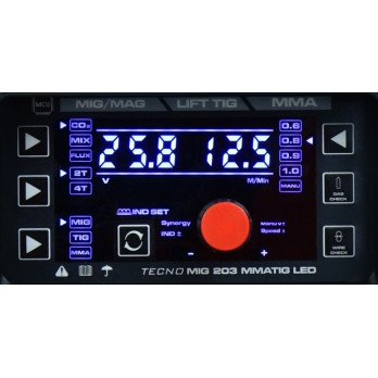 TECNO MIG 203 LED MIG/TIG/MMA SYNERGIC + TIG ACX