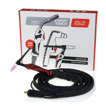 Uchwyt spawalniczy TIG 26FX 8m  silikon-skóra DUAL