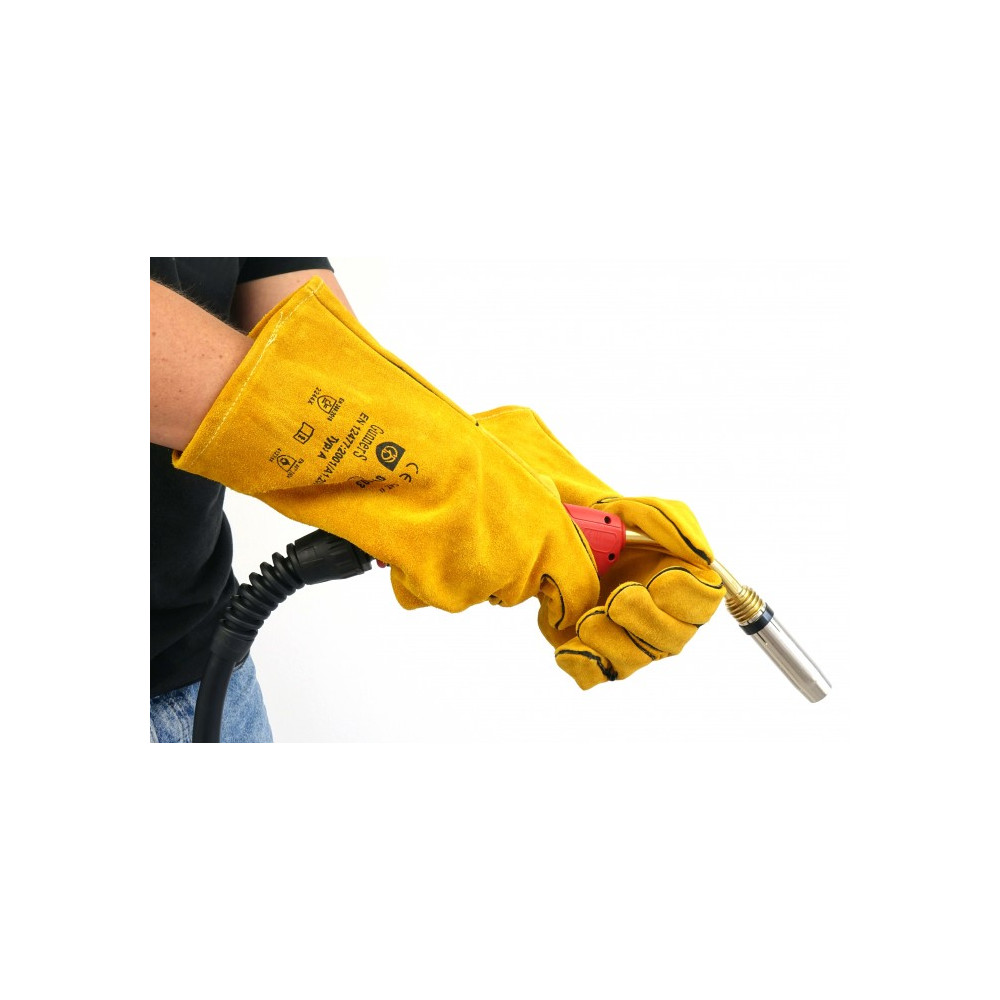 Rękawice GUNNERS DW303Y/10 żółte dwoina nat.