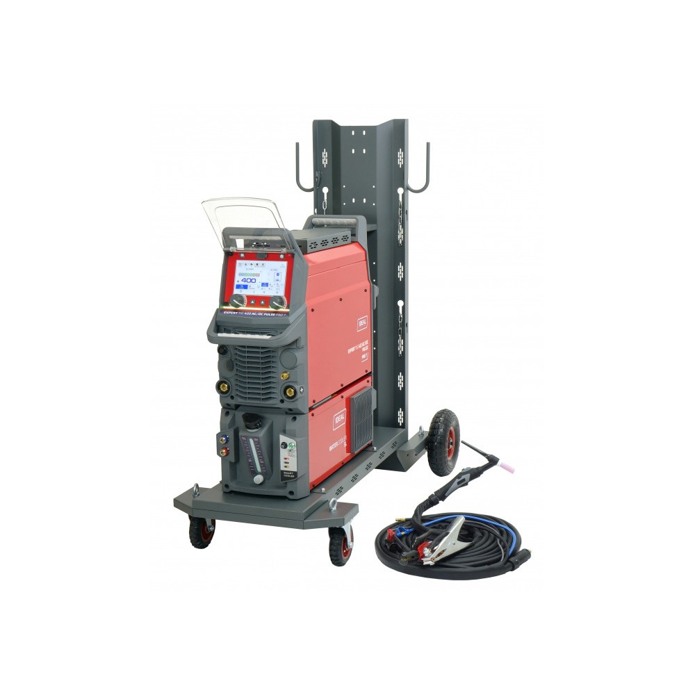 Spawarka EXPERT TIG 422 AC/DC PULSE Pro7 LCD zestaw wózek, chłodnica