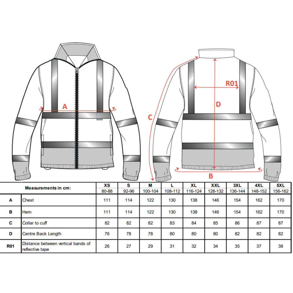 F301- Polar ostrzegawczy z kontrastem Portwest bez kaptura ciepły