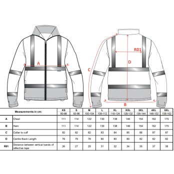 F301- Polar ostrzegawczy z kontrastem Portwest bez kaptura ciepły