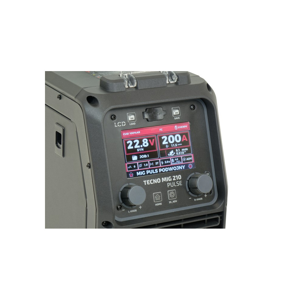 Półautomat spawalniczy TECNO MIG 210 PULSE LCD BLACK Series 4x4 Ideal