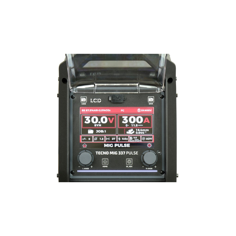 Półautomat spawalniczy TECNO MIG 337P PULSE LCD BLACK Series 4x4 Ideal