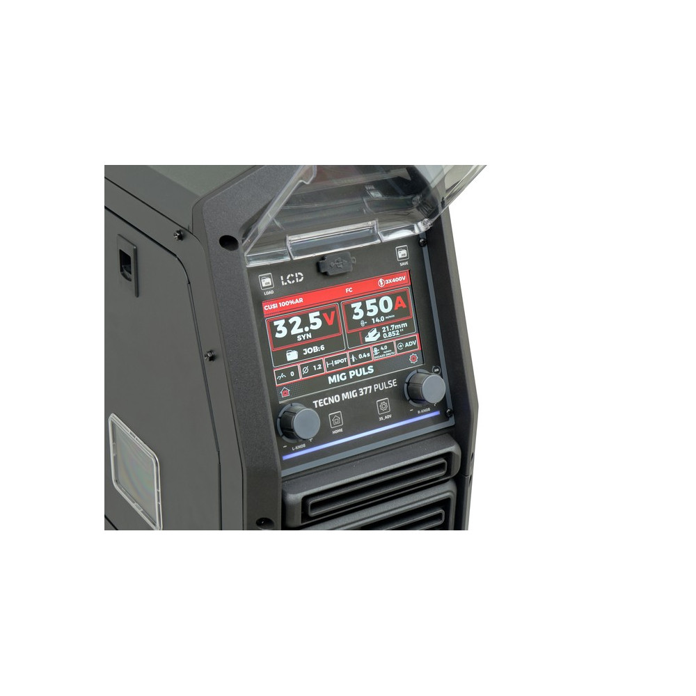 Półautomat spawalniczy TECNO MIG 377PT PULSE LCD BLACK Series 4x4 Ideal