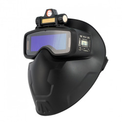 Automatyczne gogle spawalnicze z osłoną twarzy i lampką