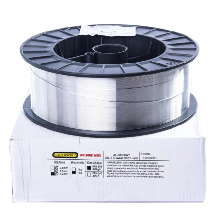 Drut spawalniczy MIG do aluminium SUPERWELD 5356 AlMg5 1,2mm 6kg