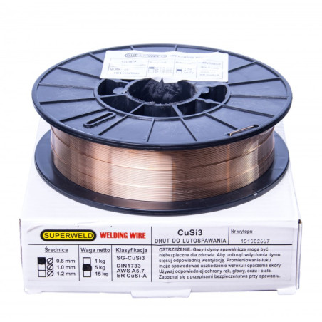 Drut MIG do brązów (lutospawania) CuSi3 Ø 0,8 5kg