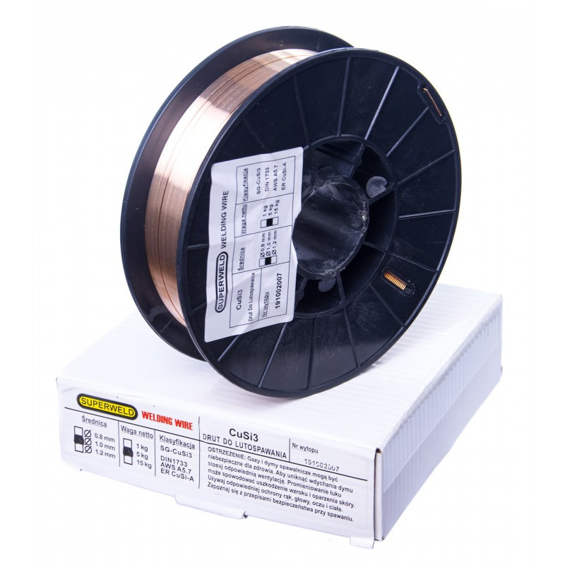 Drut MIG do brązów (lutospawania) CuSi3 Ø 1,0 5kg