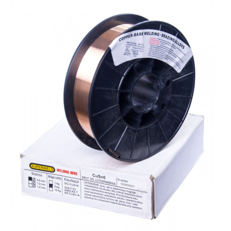 Drut MIG do brązów (lutospawania) CuSn6 Ø 0,8 5kg