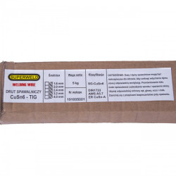 Druty TIG do brązów CuSn6 Ø 3,2 1kg
